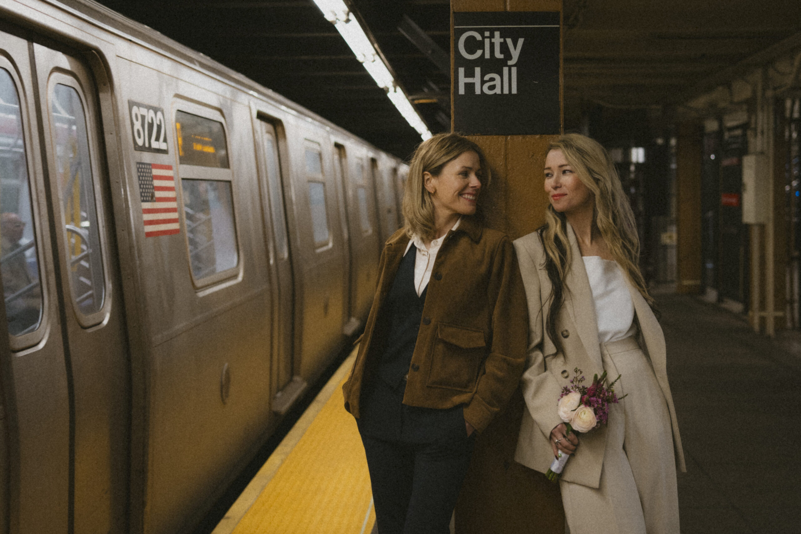 Manhattan City Hall Elopement Subway Portrait