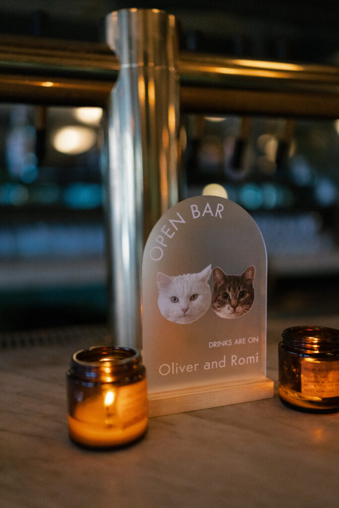 Wedding Open Bar Sign