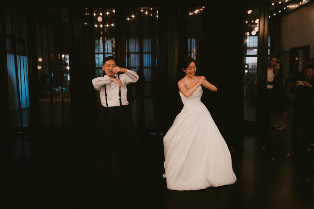 bride and father during father-daughter dance