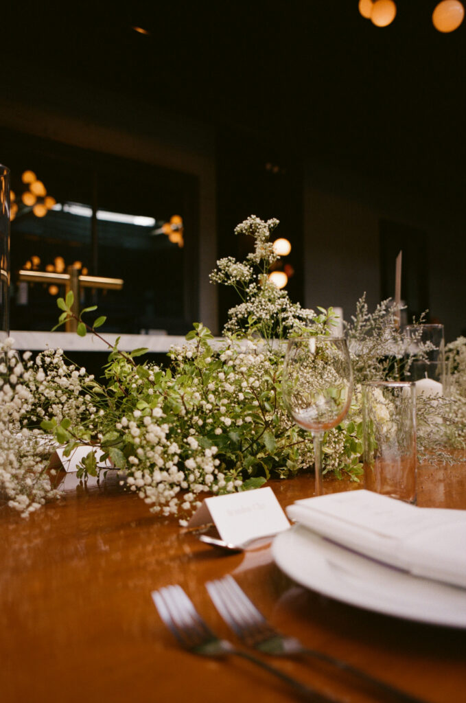 Close up of table setting