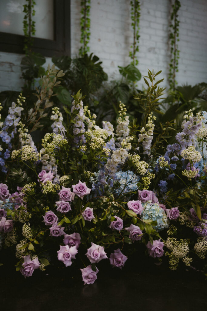 Close up of ceremony floral arrangement