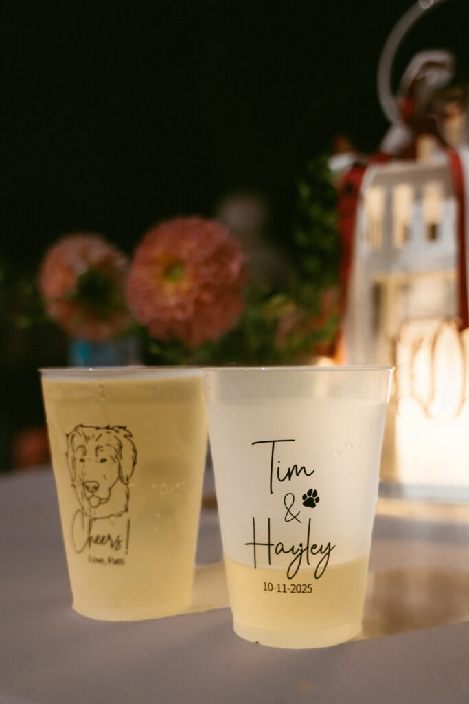 Custom Wedding Branding Plastic Cups 