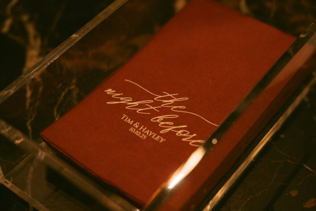 Custom Wedding Branding Rehearsal Dinner Hand Towels