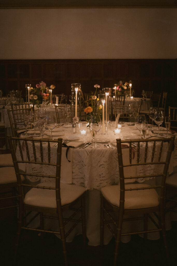 Round reception guest table