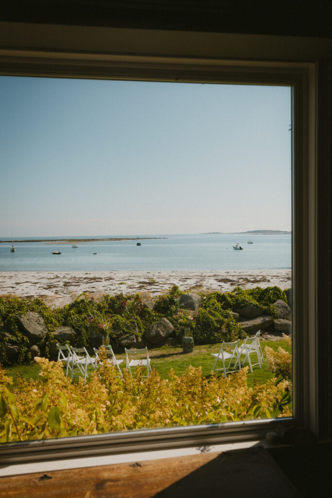 Elopement space, shot through a window