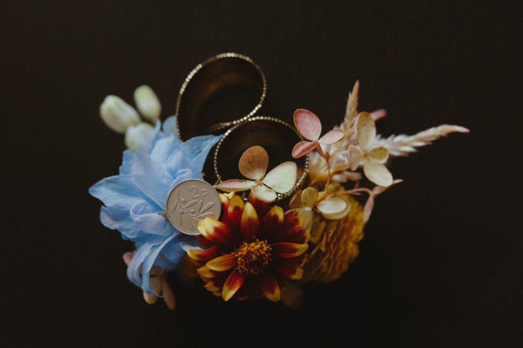 Wedding Corsage Detail with Autumnal Florals