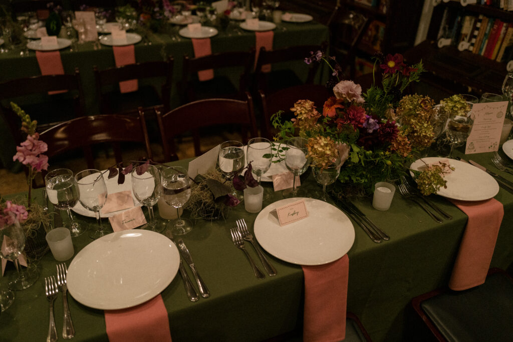 Tablescape at Housing Works Bookstore Wedding