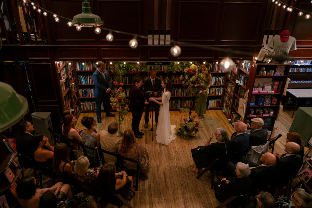 Housing Works bookstore wedding ceremony, taken from second level 