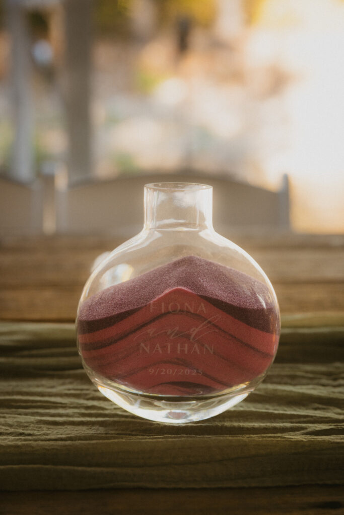 Unity ceremony sand jar