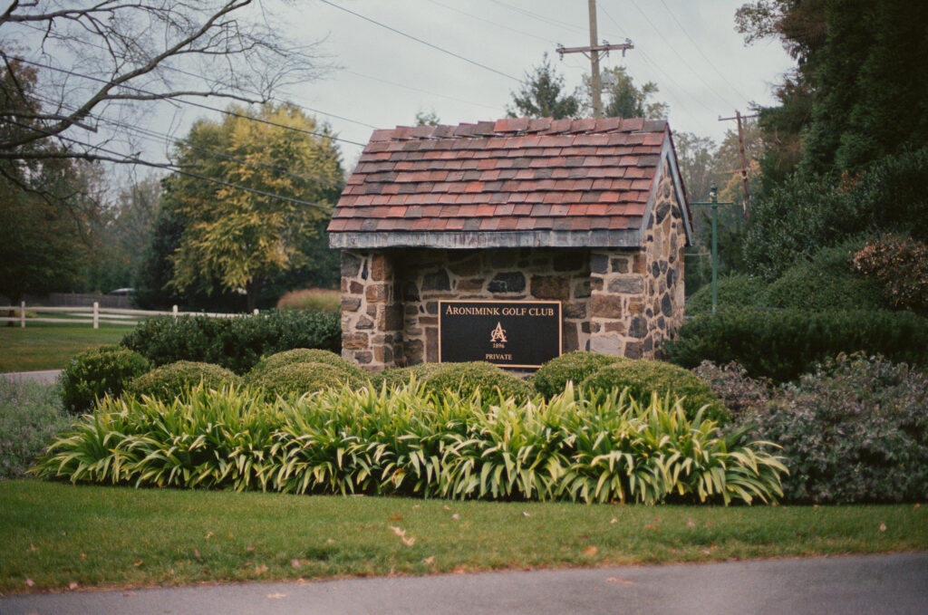 Aronimink Golf Club Entrance Sign