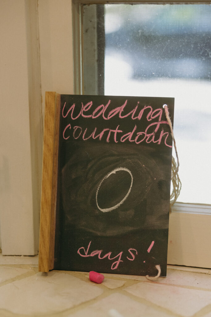 Wedding countdown chalkboard