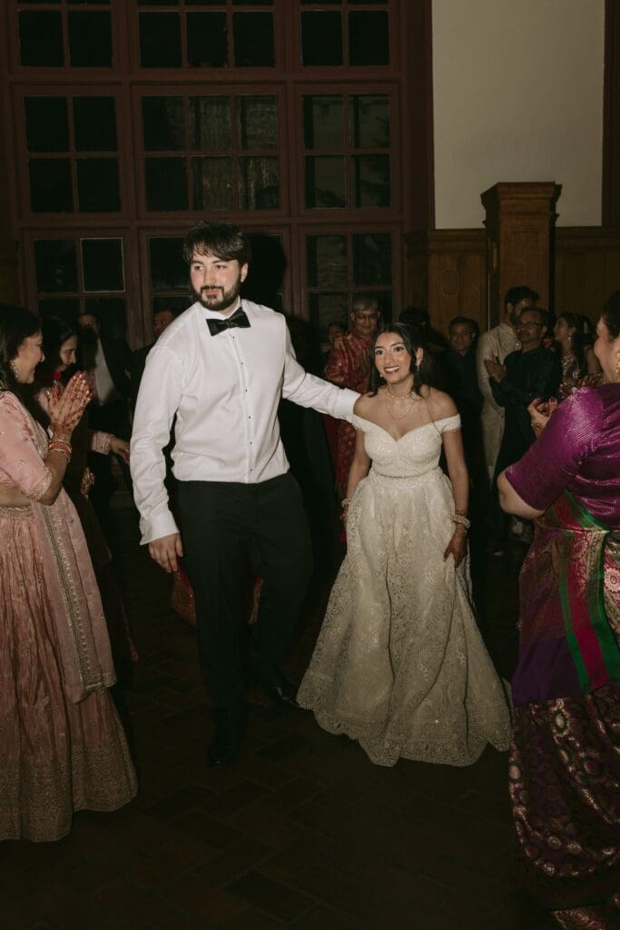 Bride and groom after their first dance
