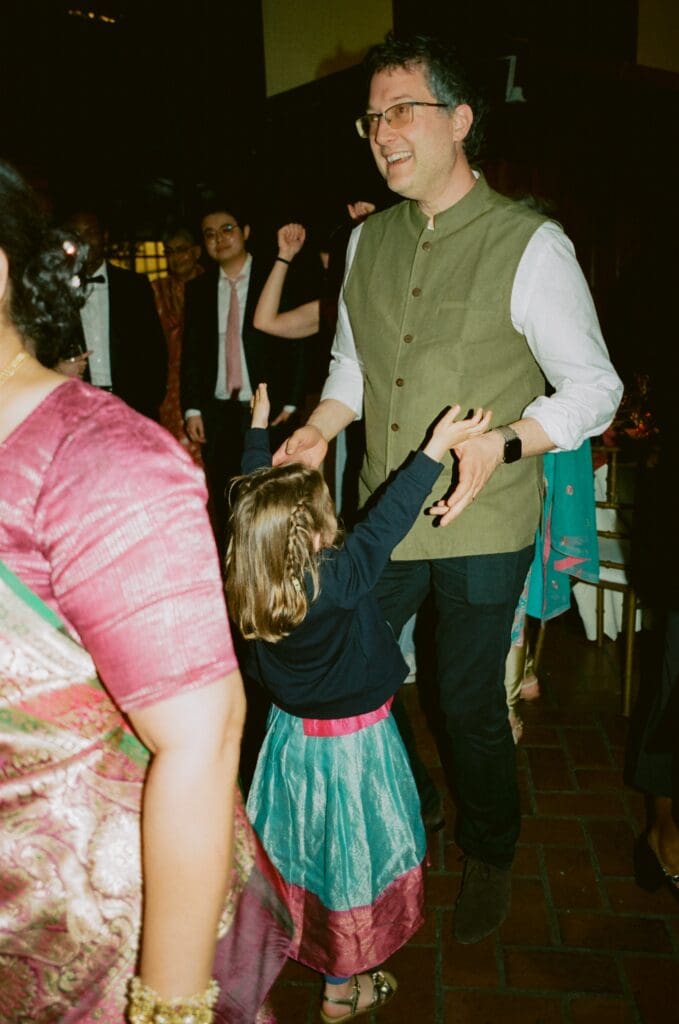 Wedding guests on the dance floor