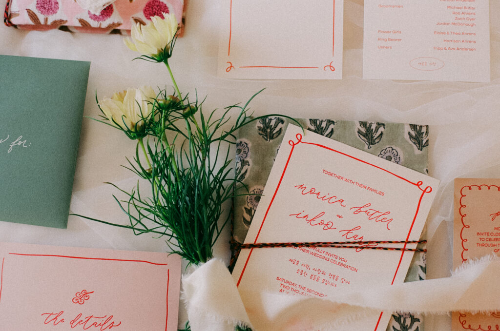 Wedding detail flatlay