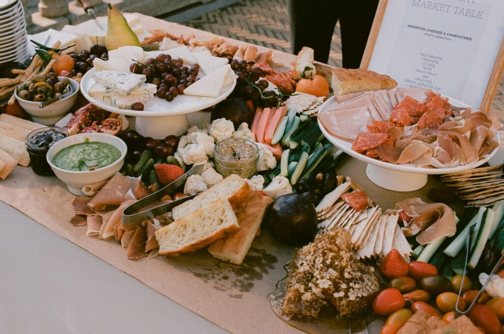 Cocktail hour grazing table