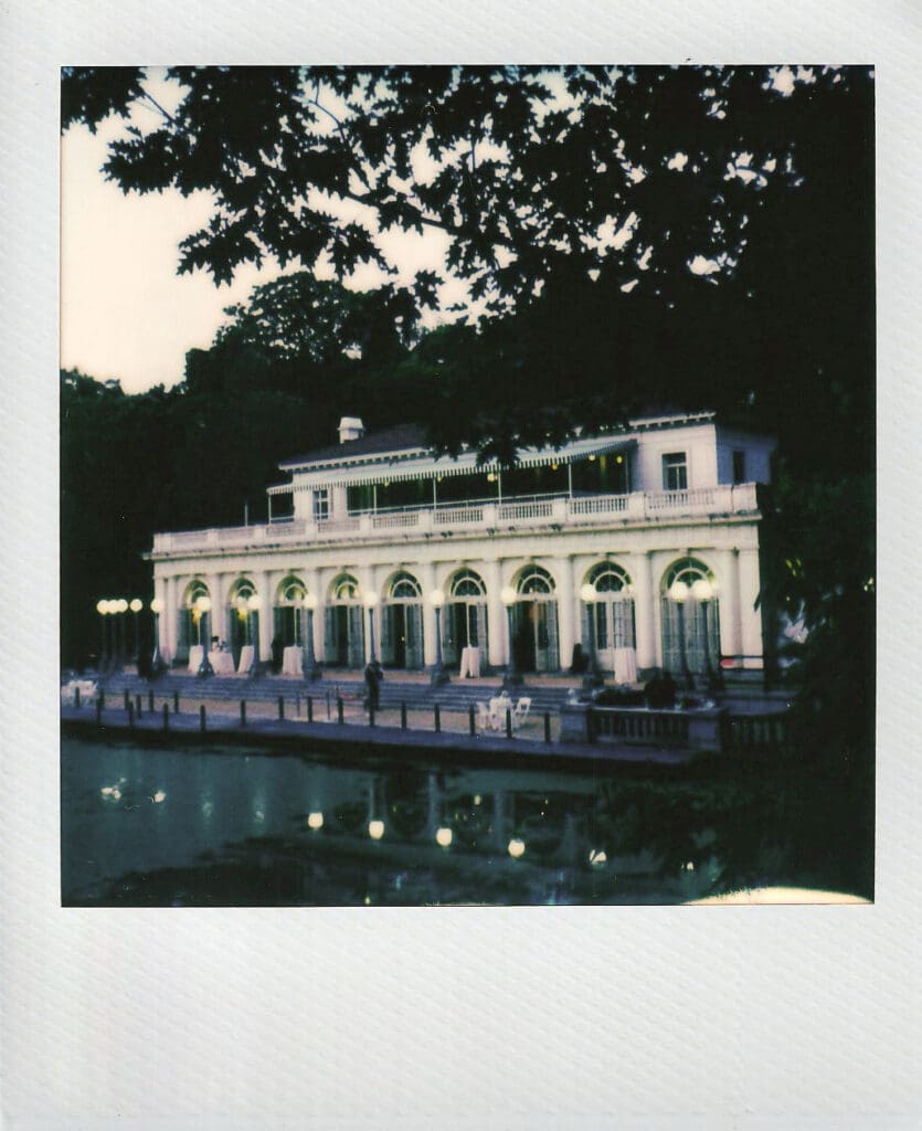 Polaroid of the prospect park boathouse