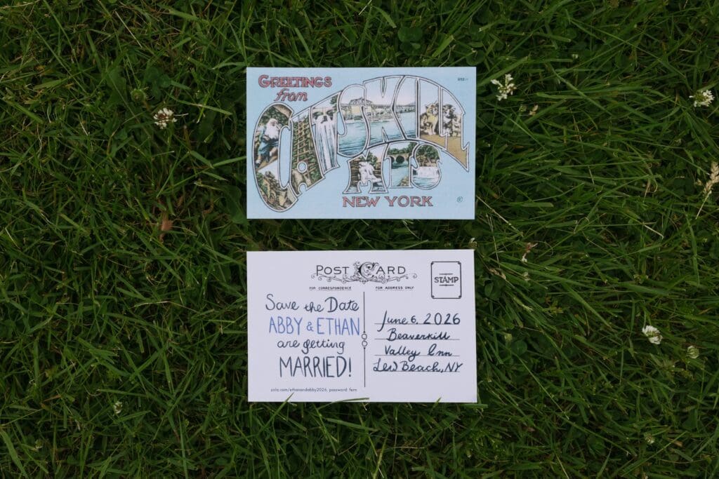 Catskills wedding save the dates